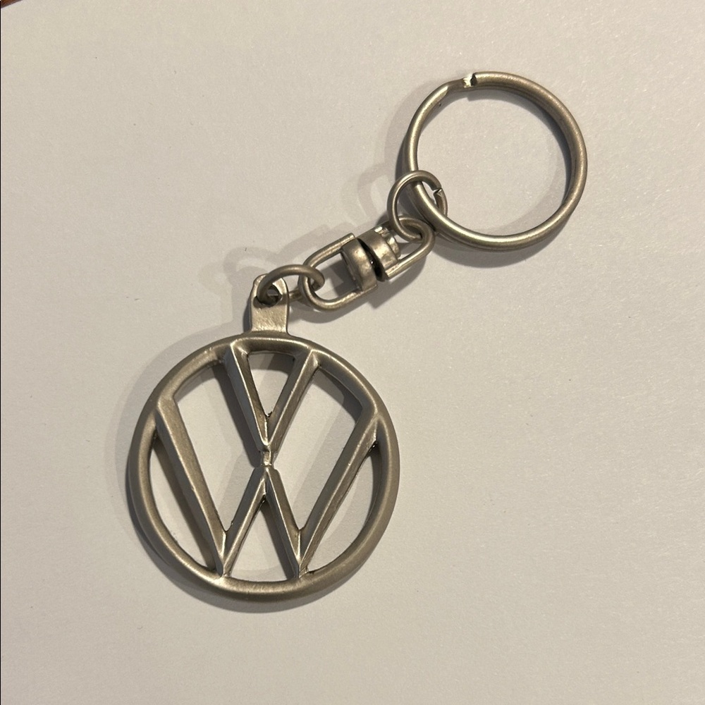 Volkswagen Logo Silver Keychain